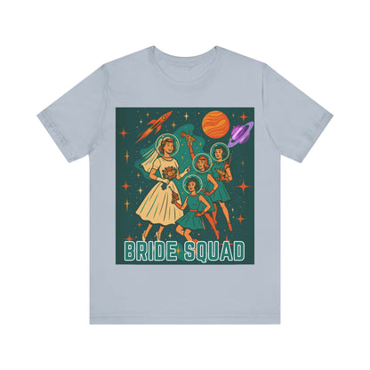 Retro Space Bride Squad Shirt – 1960s Sci-Fi Bachelorette Tee, Vintage Bridal Party T-Shirt, Outer Space Wedding Gift, Galaxy Bride Crew Outfit