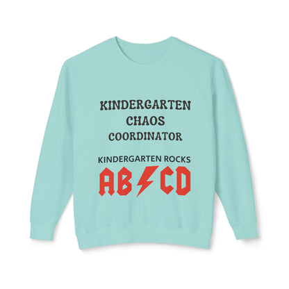 Kindergarten Chaos Coordinator Sweatshirt, Fun Teacher Shirt, Retro Unisex Classroom Humor Gift Shirt, Back to school shirt, preschool. teacher sweatshirt gift, Trendy teacher outfit, Free Delivery