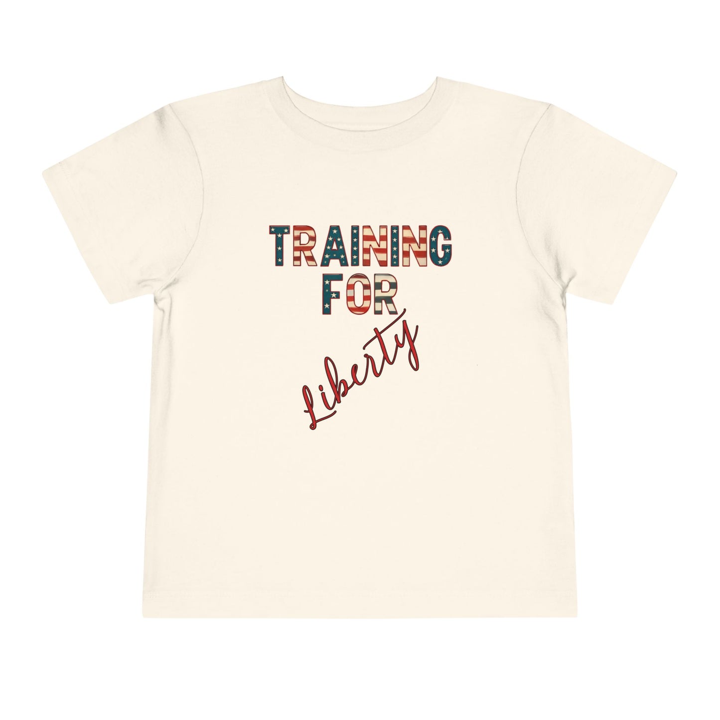 Training for Liberty Toddler Tee – Patriotic 4th of July Shirt for Kids, Matching Family Freedom Outfit, Family Bundle Tee's, Independence Day, Free Delivery