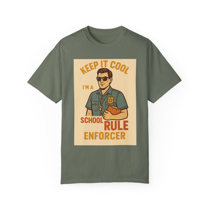 Keep It Cool I’m a School Rule Enforcer Shirt – Funny Teacher Hall Monitor Tee – Retro School Discipline Gift – Vintage Cop Show Teacher Shirt / principal gift idea / vintage cop show shirt / teacher appreciation gift / Retro Tee