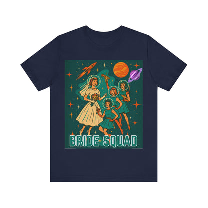 Retro Space Bride Squad Shirt – 1960s Sci-Fi Bachelorette Tee, Vintage Bridal Party T-Shirt, Outer Space Wedding Gift, Galaxy Bride Crew Outfit