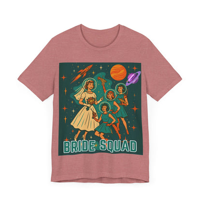 Retro Space Bride Squad Shirt – 1960s Sci-Fi Bachelorette Tee, Vintage Bridal Party T-Shirt, Outer Space Wedding Gift, Galaxy Bride Crew Outfit