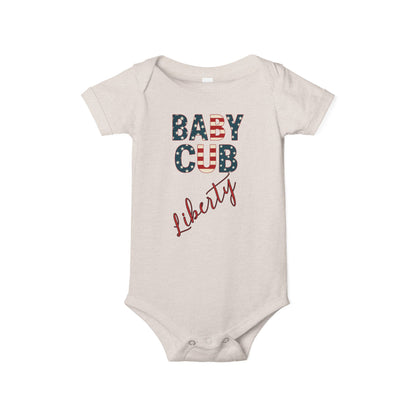 Baby Cub Liberty Bodysuit, Patriotic Baby Shirt for 4th of July, Family Matching Outfits & Summer Celebrations, Independence Day Infant One Piece, Newborn, Free Delivery