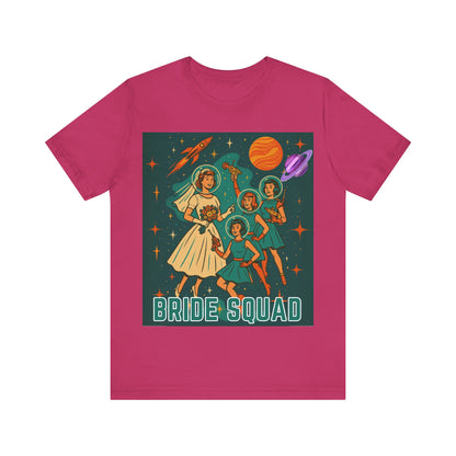 Retro Space Bride Squad Shirt – 1960s Sci-Fi Bachelorette Tee, Vintage Bridal Party T-Shirt, Outer Space Wedding Gift, Galaxy Bride Crew Outfit