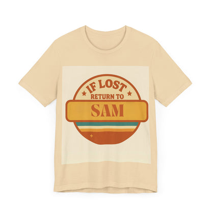 If Lost, Return to [Kid's Name] – Personalized Retro Father's Day T-Shirt for Dad - Custom Dad Shirt - Free Worldwide Delivery