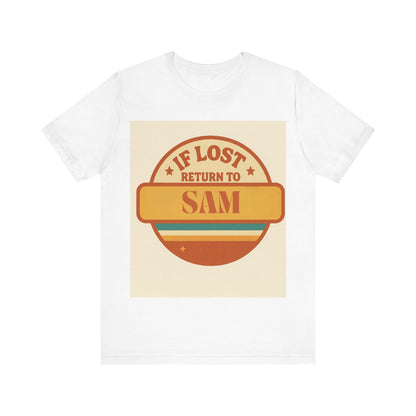 If Lost, Return to [Kid's Name] – Personalized Retro Father's Day T-Shirt for Dad - Custom Dad Shirt - Free Worldwide Delivery