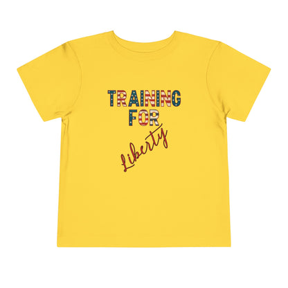 Training for Liberty Toddler Tee – Patriotic 4th of July Shirt for Kids, Matching Family Freedom Outfit, Family Bundle Tee's, Independence Day, Free Delivery