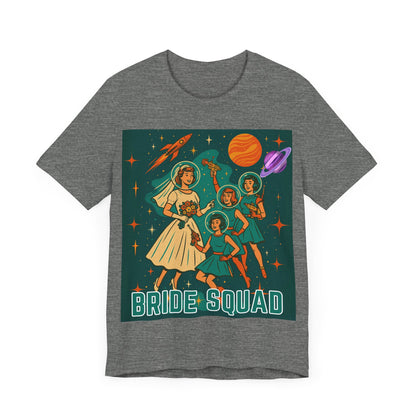 Retro Space Bride Squad Shirt – 1960s Sci-Fi Bachelorette Tee, Vintage Bridal Party T-Shirt, Outer Space Wedding Gift, Galaxy Bride Crew Outfit