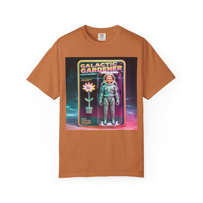 Galactic Gardener Action Figure Tee – Custom Name & Date – Retro Sci-Fi Surreal Shirt – Alex Moonseed Warrior Est. 1987 – Limited Edition Toy Box Design