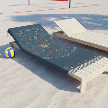 Red white and blue boho blanket for Independence Day, patriotic picnic throw for 4th of July parties and outdoor gatherings, USA summer celebration accessory

