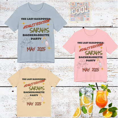 Personlized Tees, Name and Date Customized Shirts. Bachelorette Party