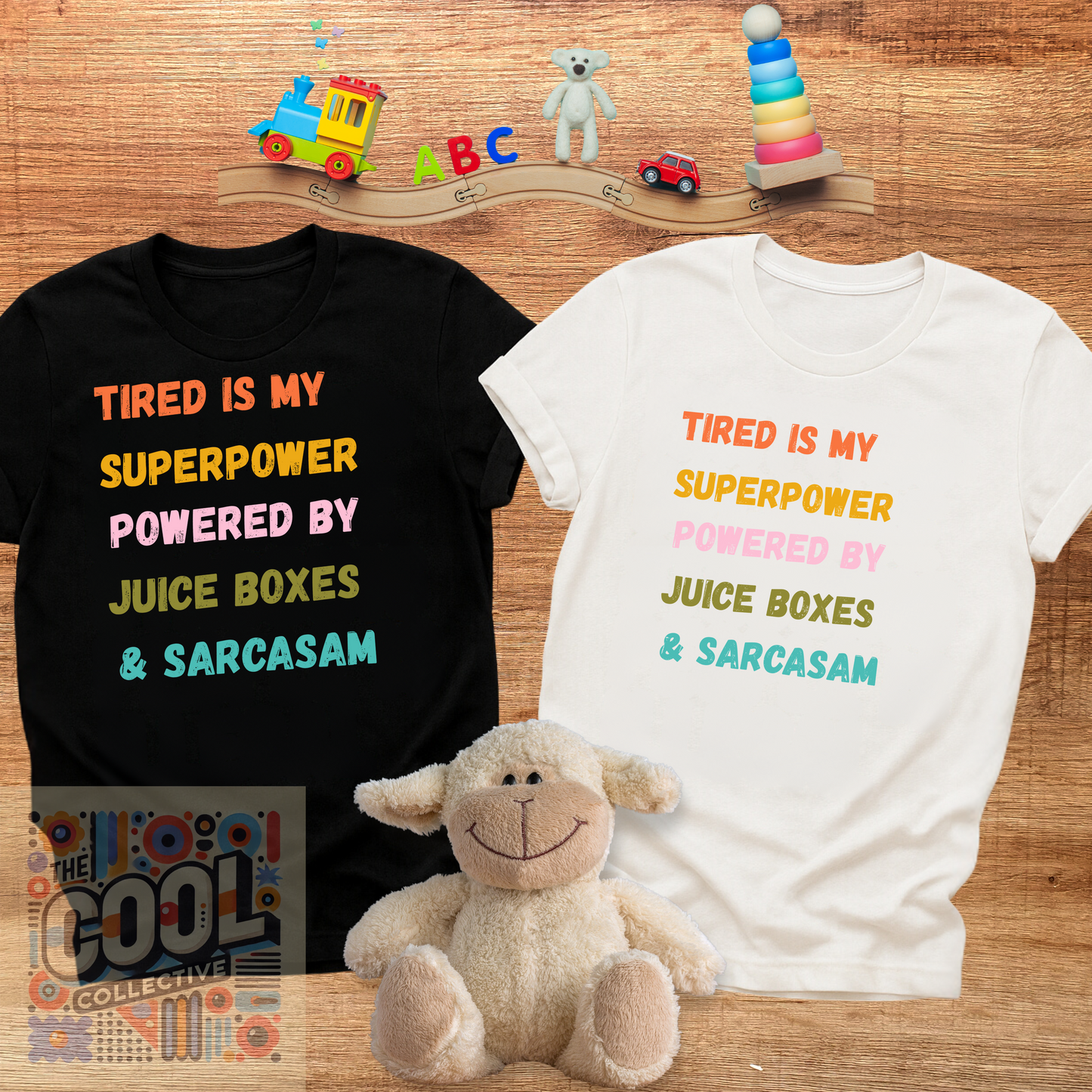 exhausted mom and dad humor tee tired superpower quote