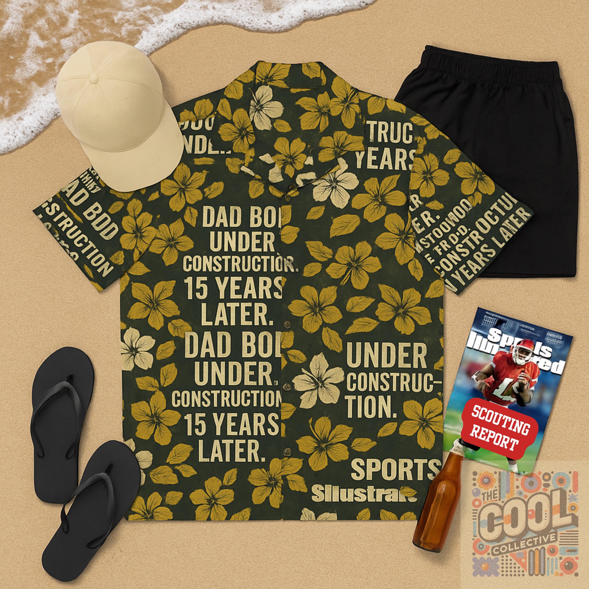 Funny Dad Hawaiian Shirt – Tropical Beach Shirt for Men. BBQ & Summer Vibes Shirt for Men – Sarcastic Father's Day Vacation Shirt