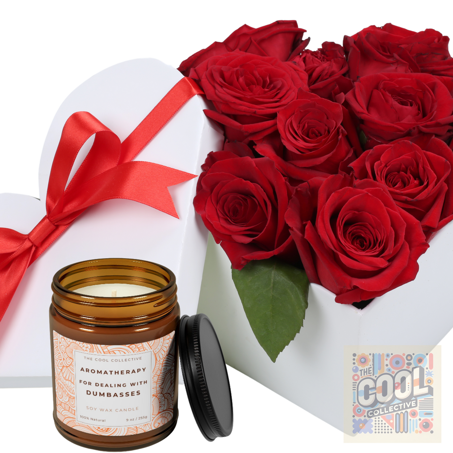 Snarky scented candle with office humor packaging