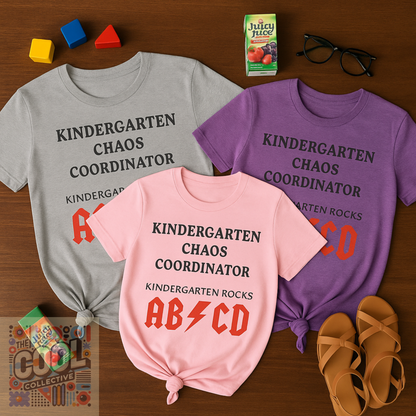 Kindergarten Chaos Coordinator Shirt, Fun Teacher Gift, Kindergarten teacher gift, teacher tee, end of year gift, Preschool, Free Delivery