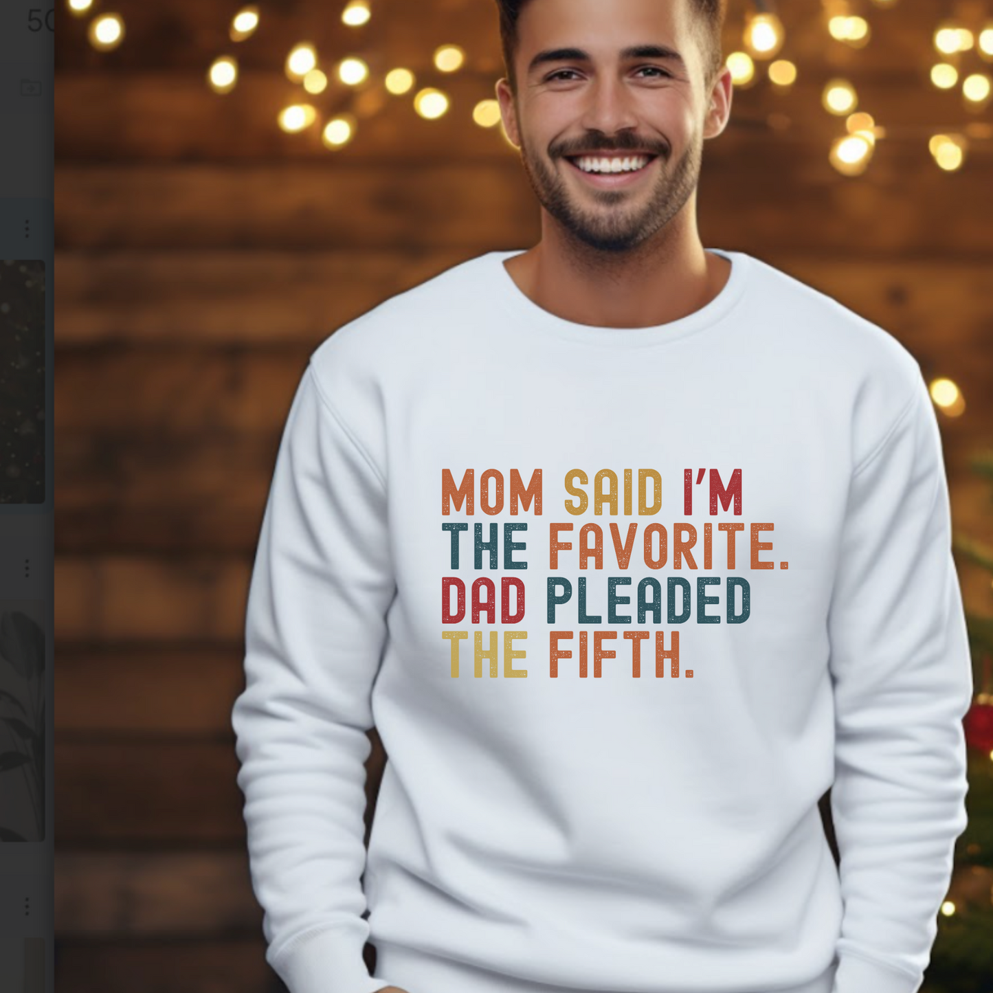 Mom Said I'm The Favourite. Dad Pleaded The Fifth. Unisex Jersey Long Sleeve Tee