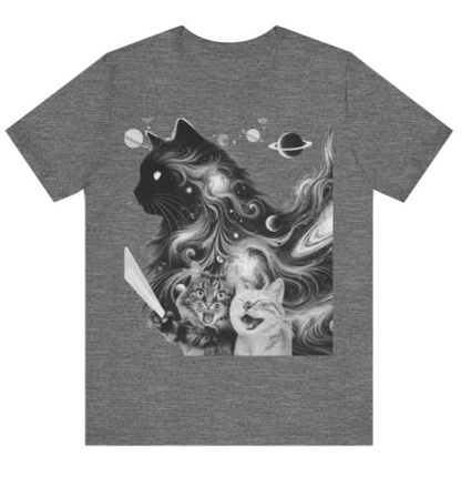 Cats Taking a Selfie T-Shirt – Surreal Interdimensional Cat Lovers Tee | Cosmic Kittycore Unisex Shirt