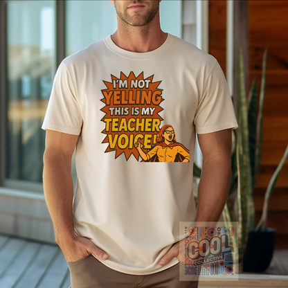 loud voice teacher graphic unisex tee